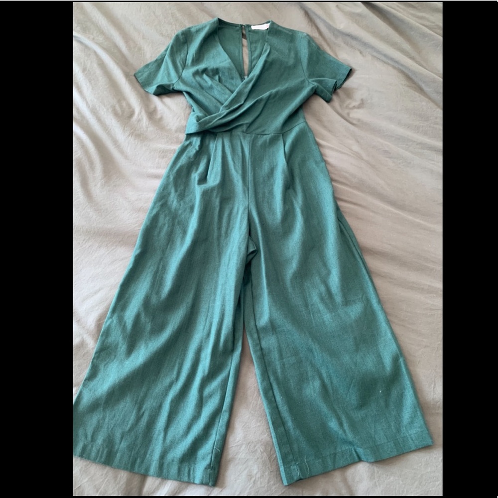 Lush Forest Green Midi Jumpsuit